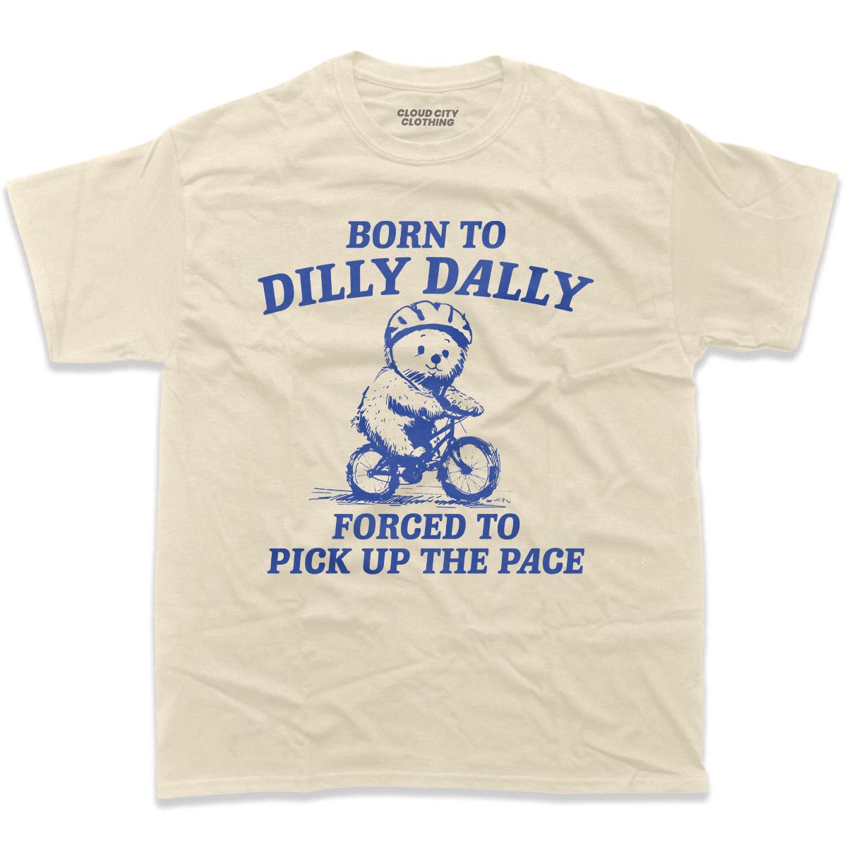 Born to dilly dally shirt in natural beige color