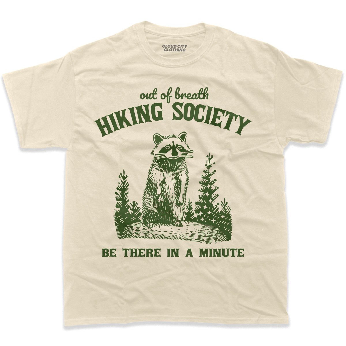 Out of breath hiking society shirt in natural color