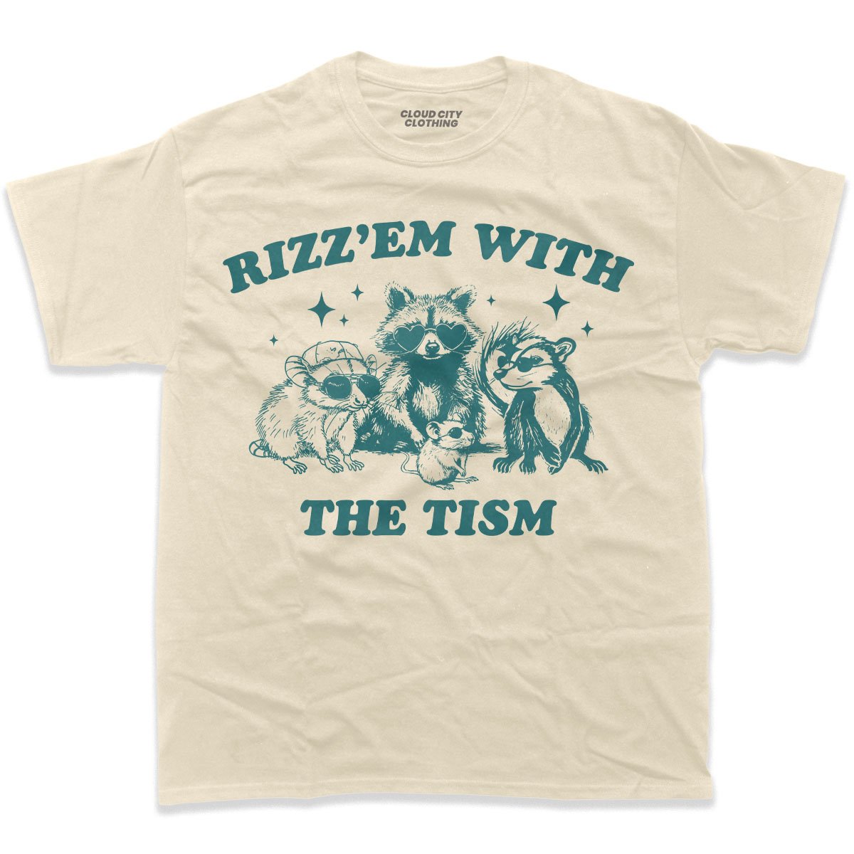 Rizz em with the tism shirt in natural color