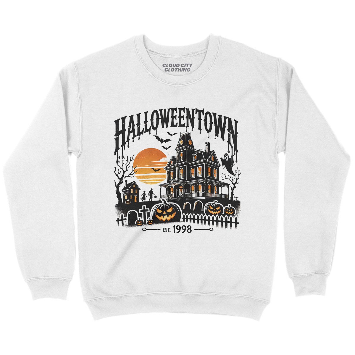 Halloweentown sweatshirt in white color